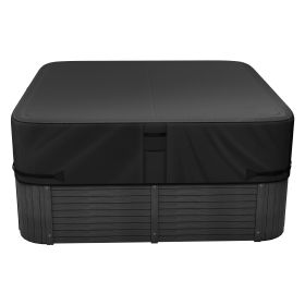 Outdoor Hot Tub Cover, 93 x 93 x 20 Inch Weatherproof and Waterproof Hot Tub Cover Protector, 600D Heavy Duty Oxford Fabric and 950N Tearing Stre