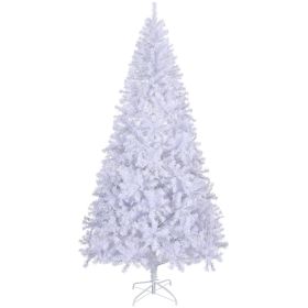 9 FT Pre-lit Artificial Christmas Tree, Hinged Xmas Pine Tree with 2000 Branch Tips, 650 Lights for Holiday Party Office Home, White