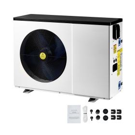 Electric Pool Heat Pump, 51200 BTU, Pool Heaters for 7926-15851GAL Above and In Ground Pools, Low Noise