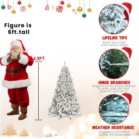 PVC, Christmas Tree, Christmas Decorations, Warm Lights (Option: Half of 9ft)