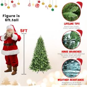 PE, PVC Christmas Tree, Green (Option: 5ft)